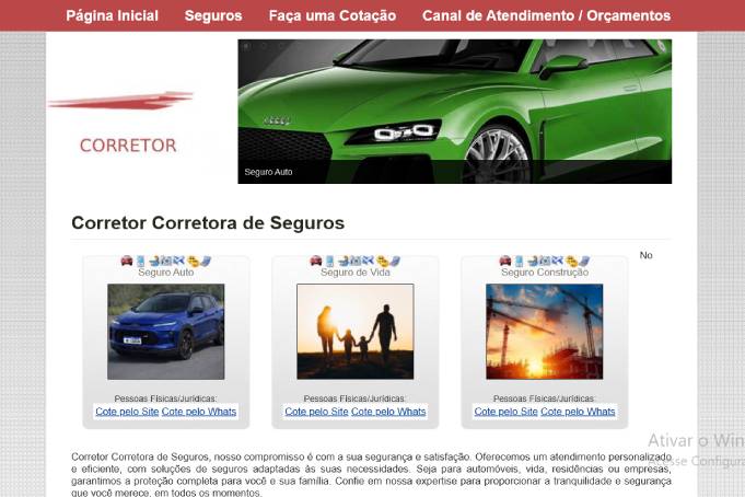 Corretora de seguros trabalhando